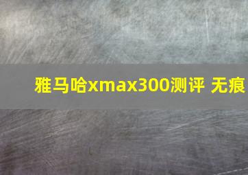 雅马哈xmax300测评 无痕